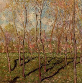 Claude Oscar Monet : Trees in Winter, View of Bennecourt